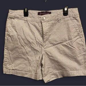 Gloria Vanderbilt Cream Polka Dot Women's Shorts